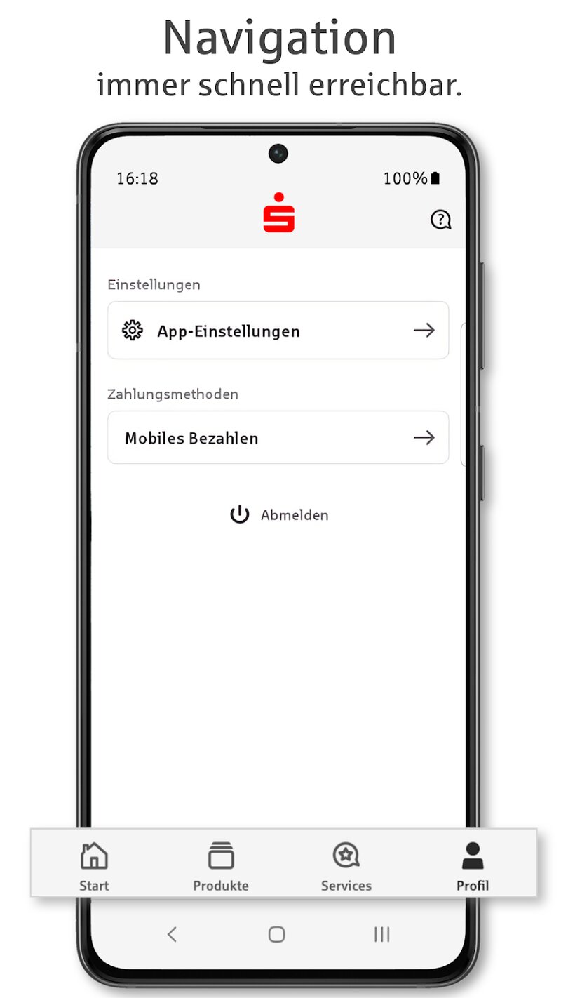 Sparkassen-App Mockup